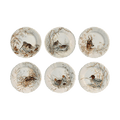 Set of 6 Dessert Plates Game Sologne