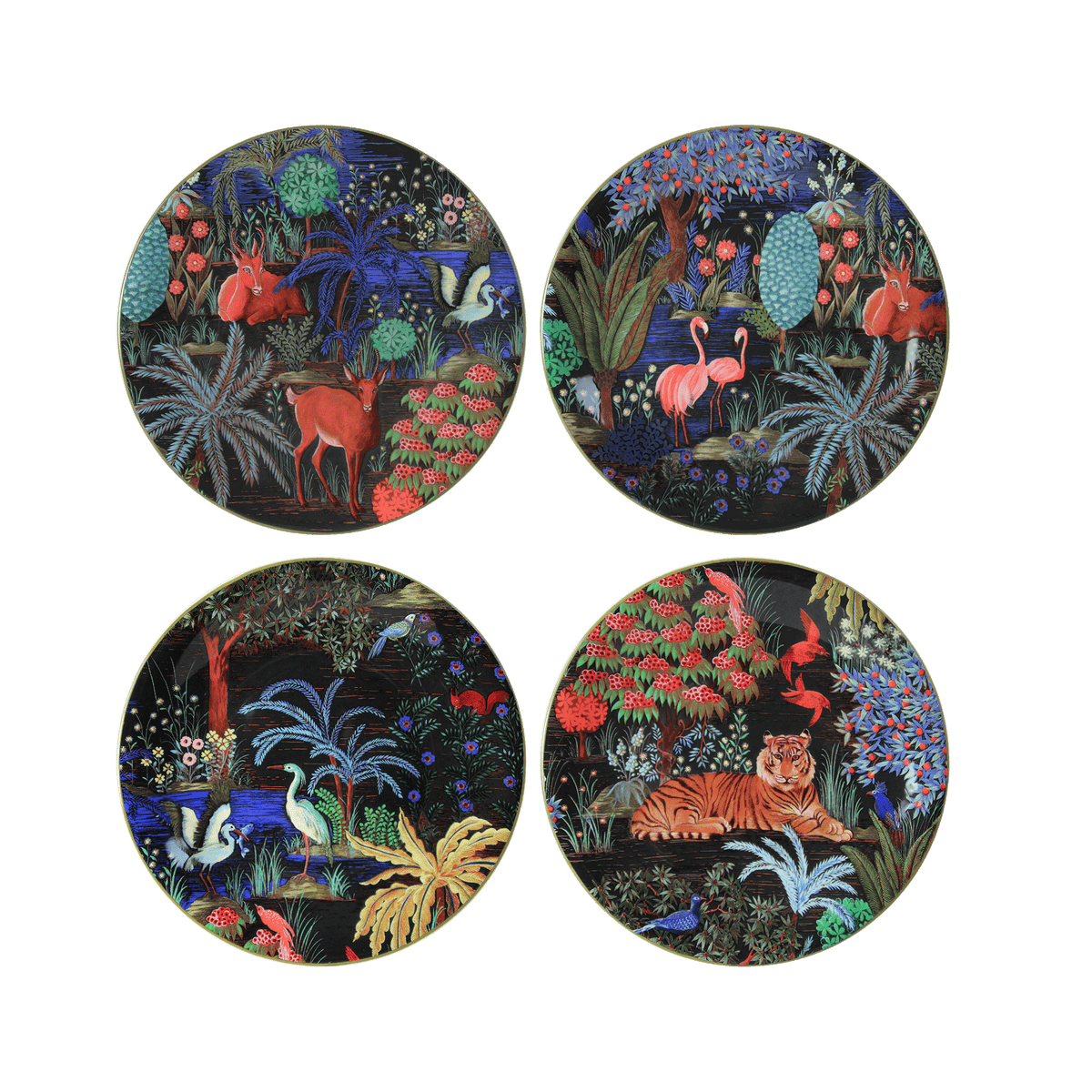 Le Jardin du Palais Set of 4 Assorted Dessert Plates
