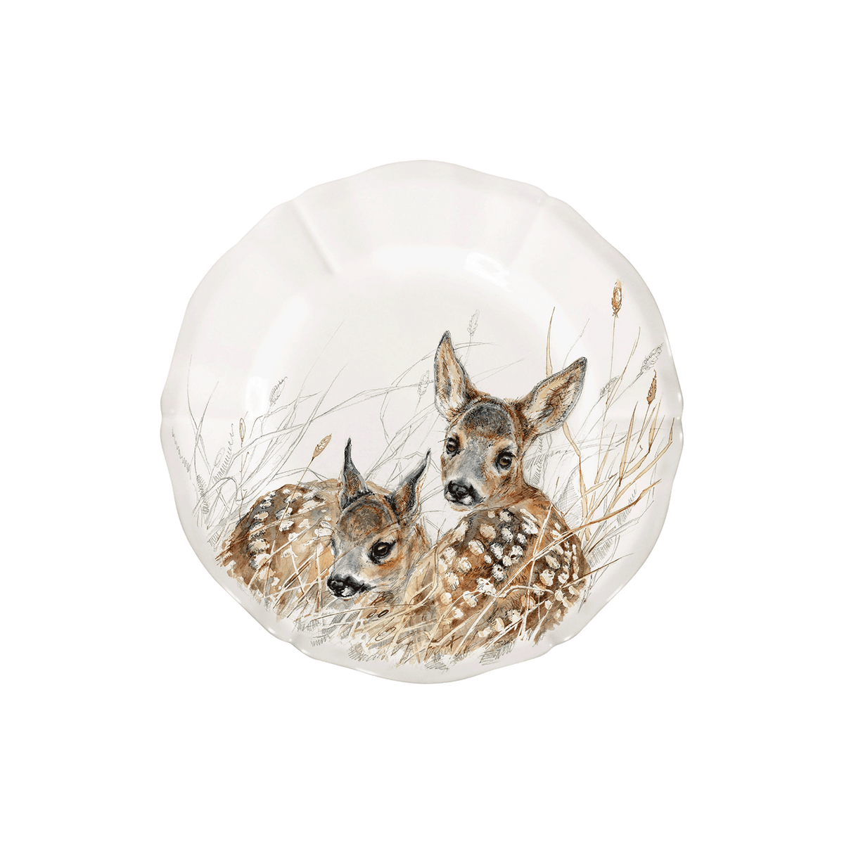 Sologne Dessert Plates Wildlife Young Set/4