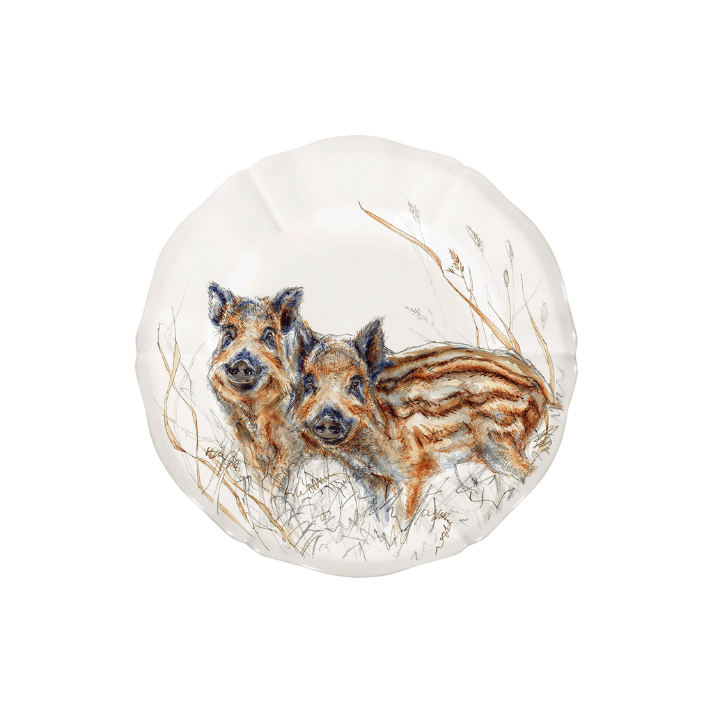 Sologne Dessert Plates Wildlife Young Set/4