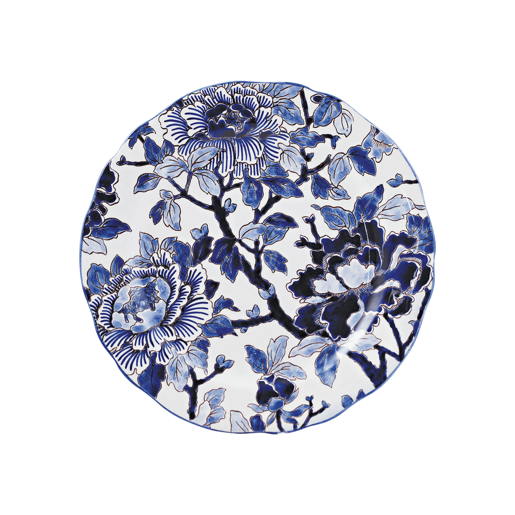 Pivoines Bleues Dessert Plate