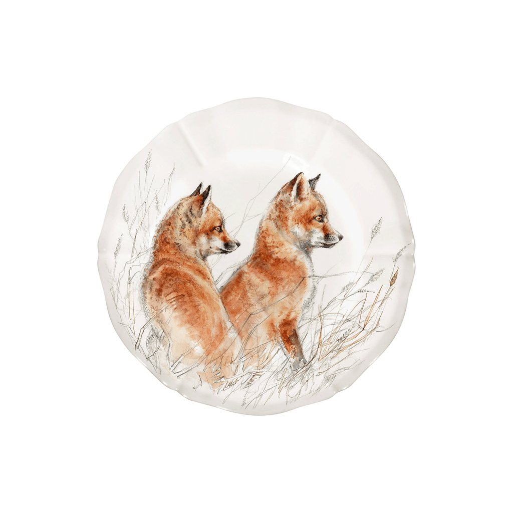 Sologne Dessert Plates Wildlife Young Set/4