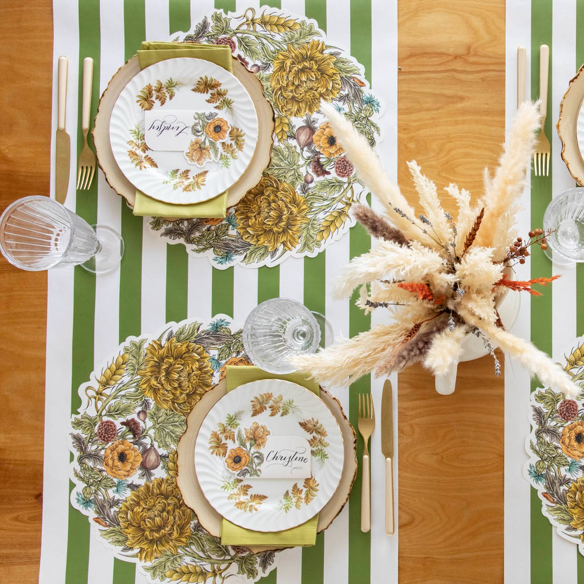 Autumn Acanthus Wreath Placemat 12 Sheets