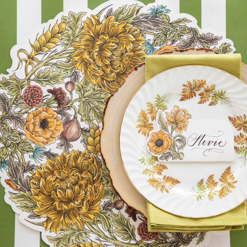 Autumn Acanthus Wreath Placemat 12 Sheets