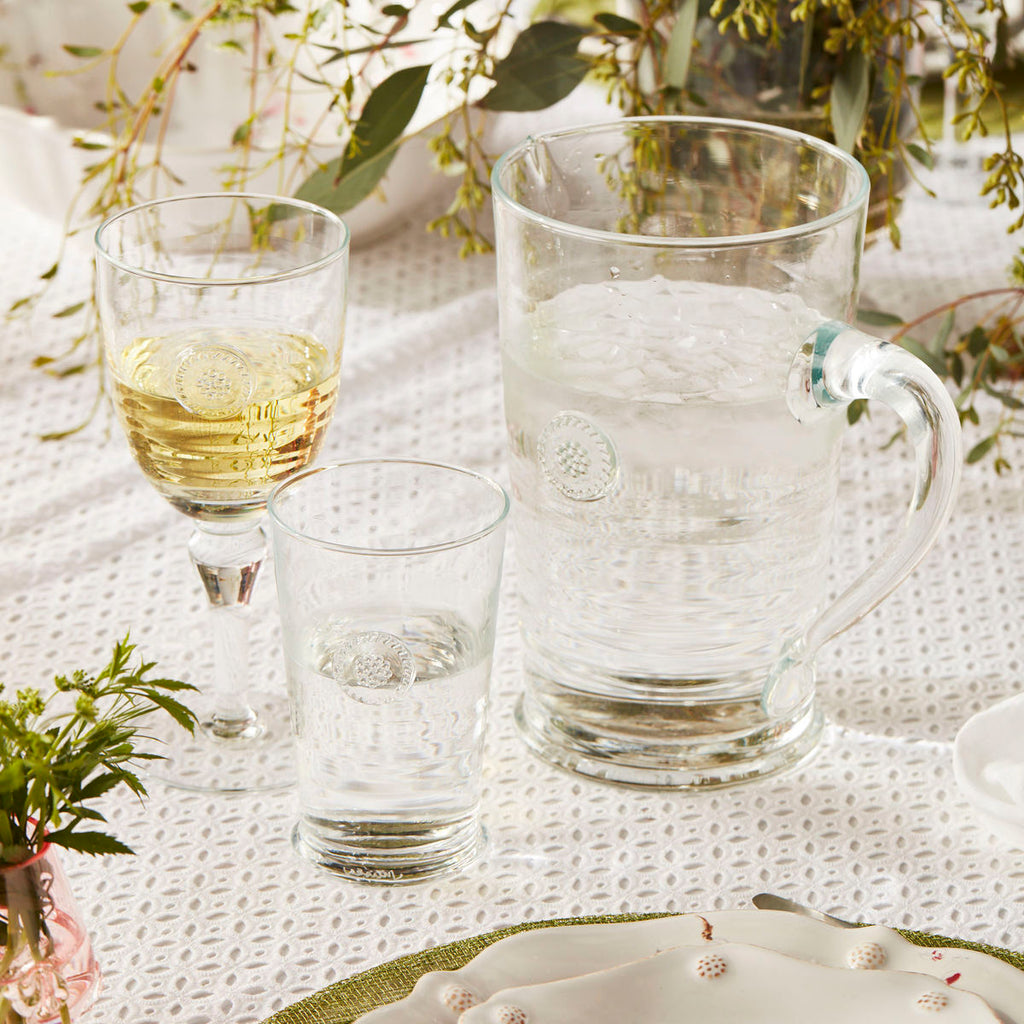 Berry & Thread Footed Goblet Clear