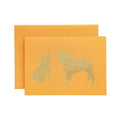 Orange Frenchie Dogs Card