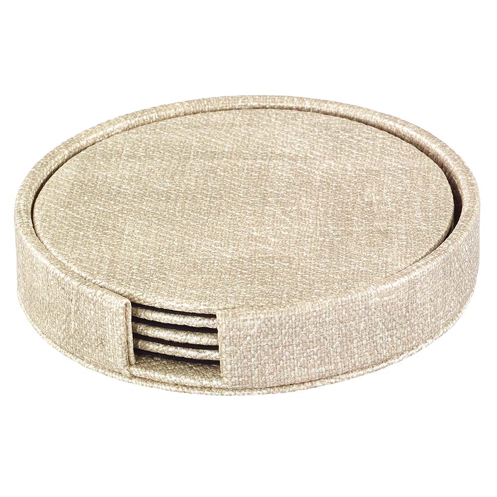 Luster Boxed Round Coaster Set Birch