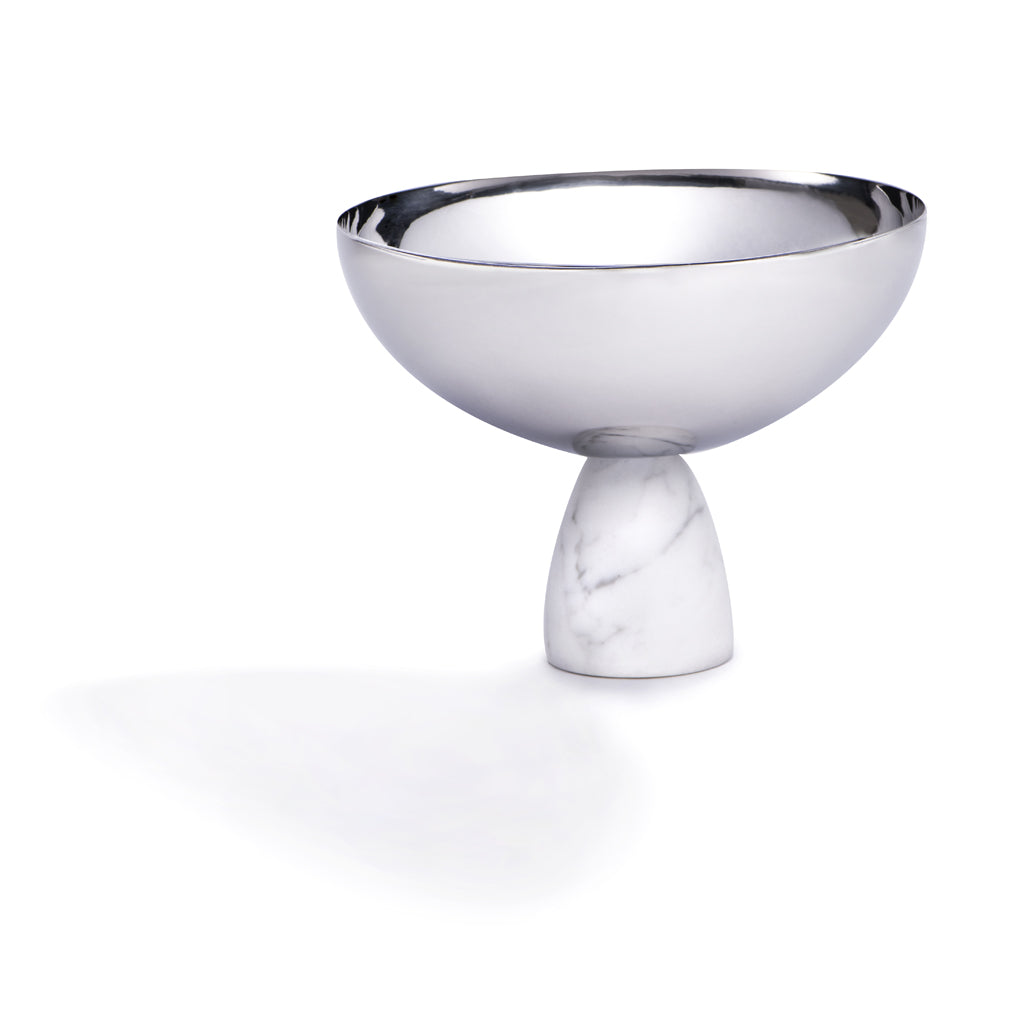 Coluna Nut Bowl Marble & Silver