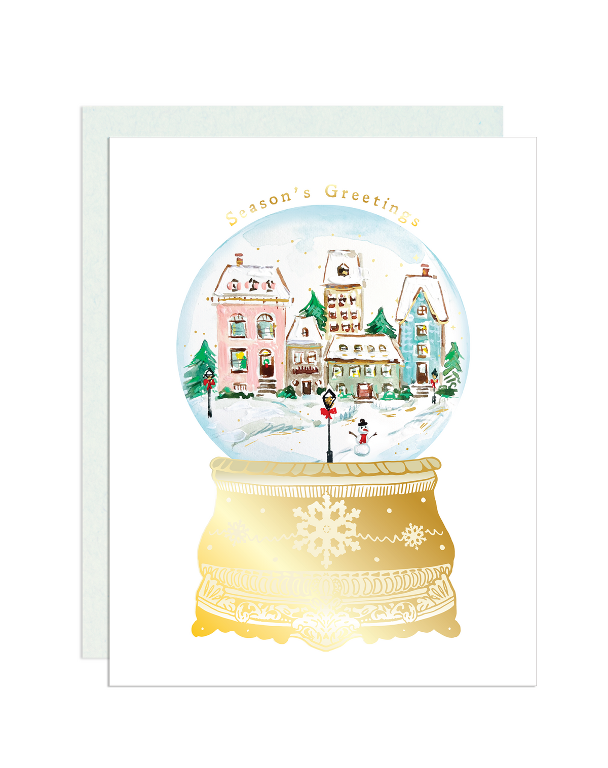 Season’s Greetings, Snow Globe Greeting Card