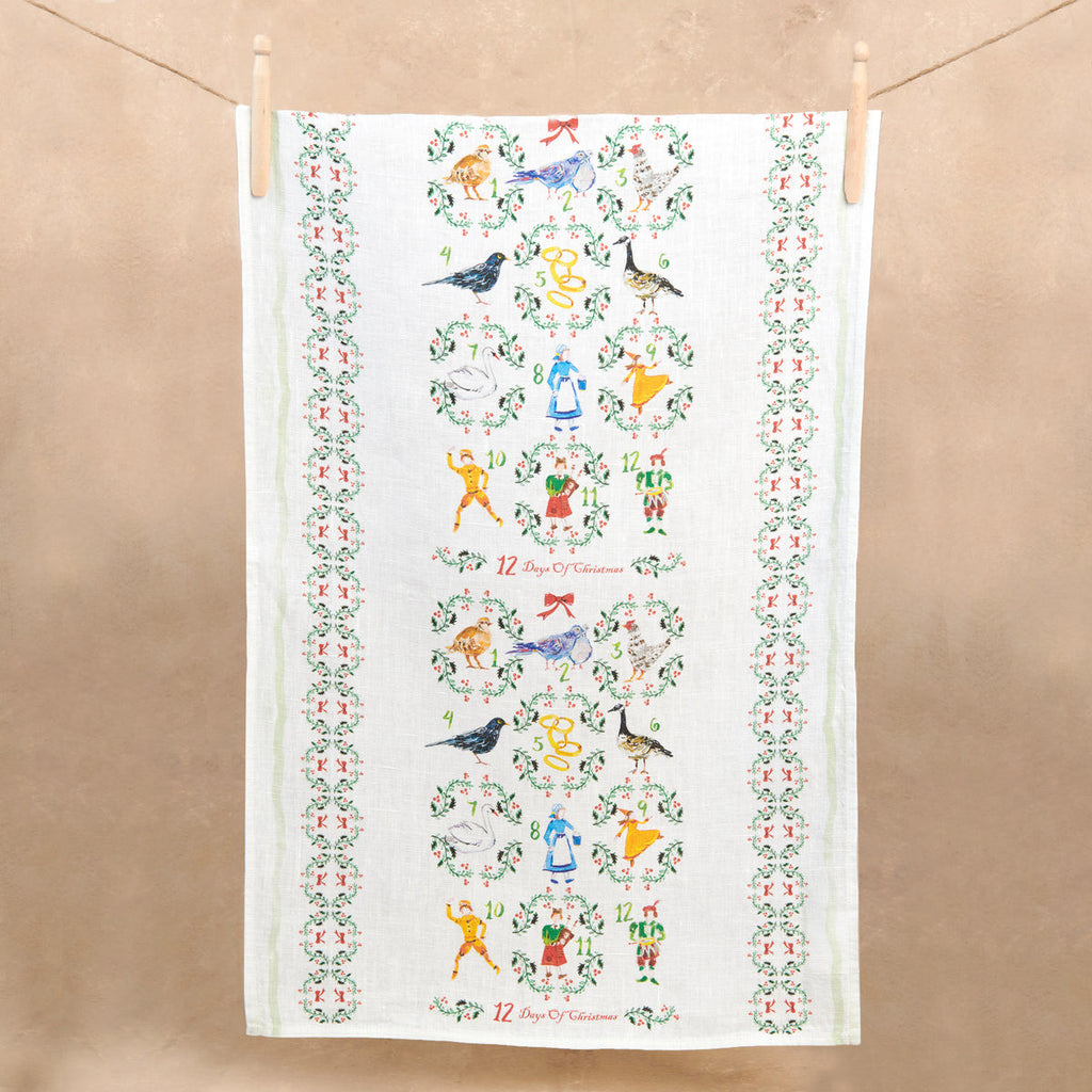 12 Days of Christmas Tea Towel