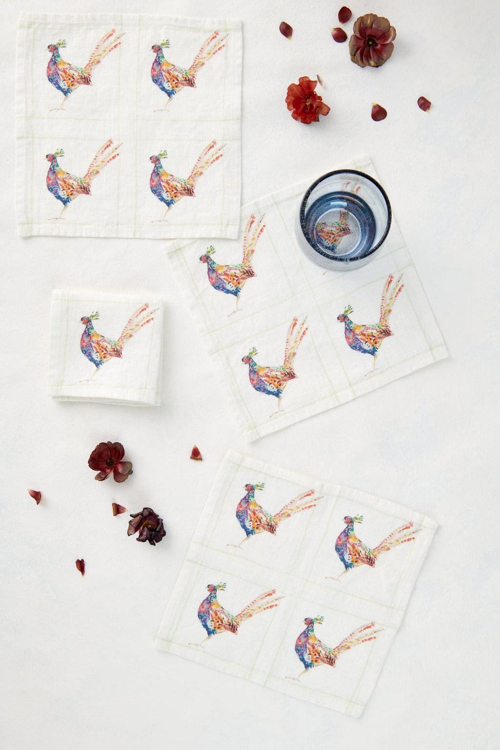 Pheasants Cocktail Napkins set of 4