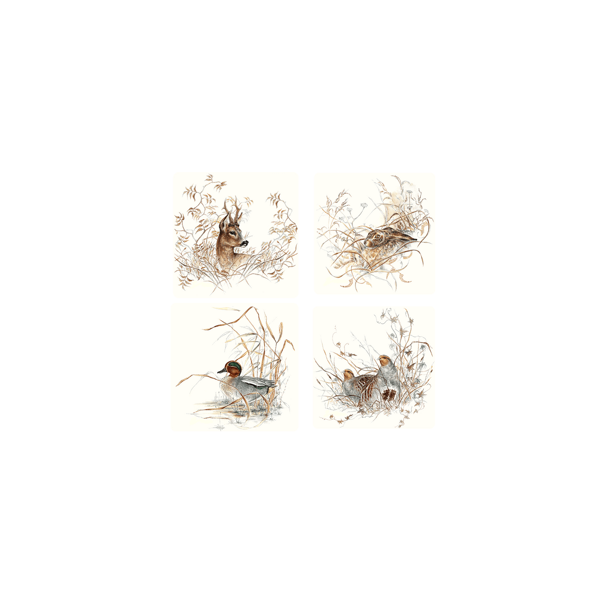 Sologne Set of 4 Acrylic Coasters
