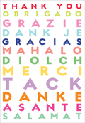 Language Of Thanks Greeting Card