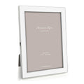 White Enamel & Silver Frame 4x6