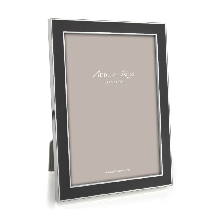 Taupe Enamel & Silver Frame 4x6