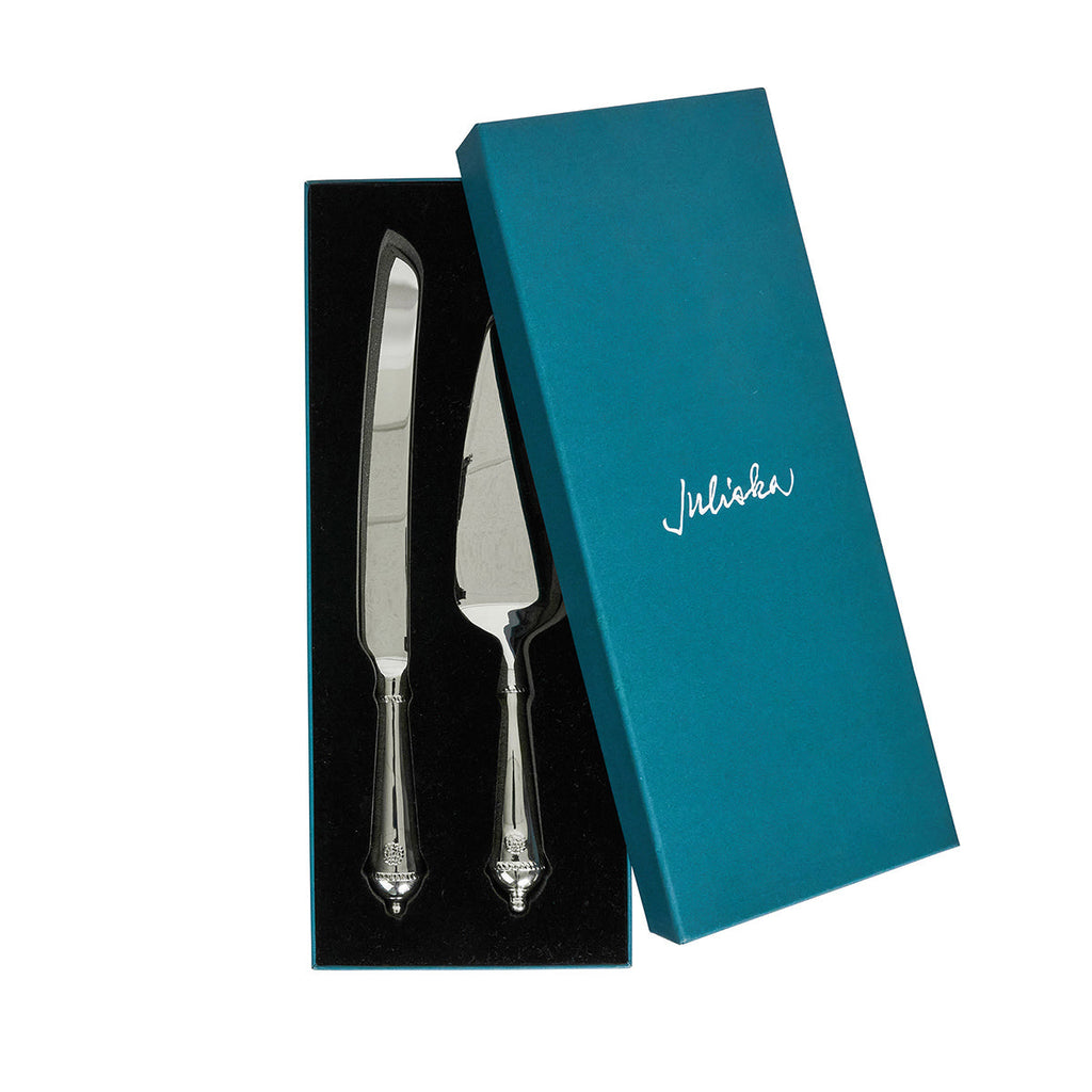 Berry & Thread Cake Knife and Server Set/2pc - Polished