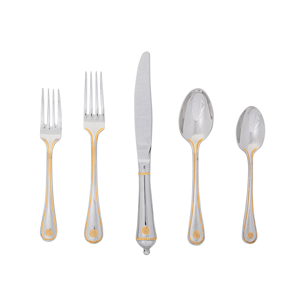 Berry & Thread 5pc Place Setting Polished with Gold