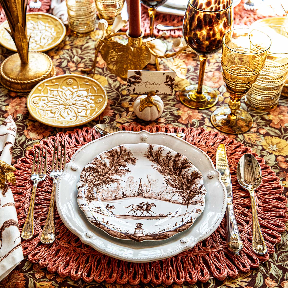 Berry & Thread 5pc Place Setting Polished with Gold