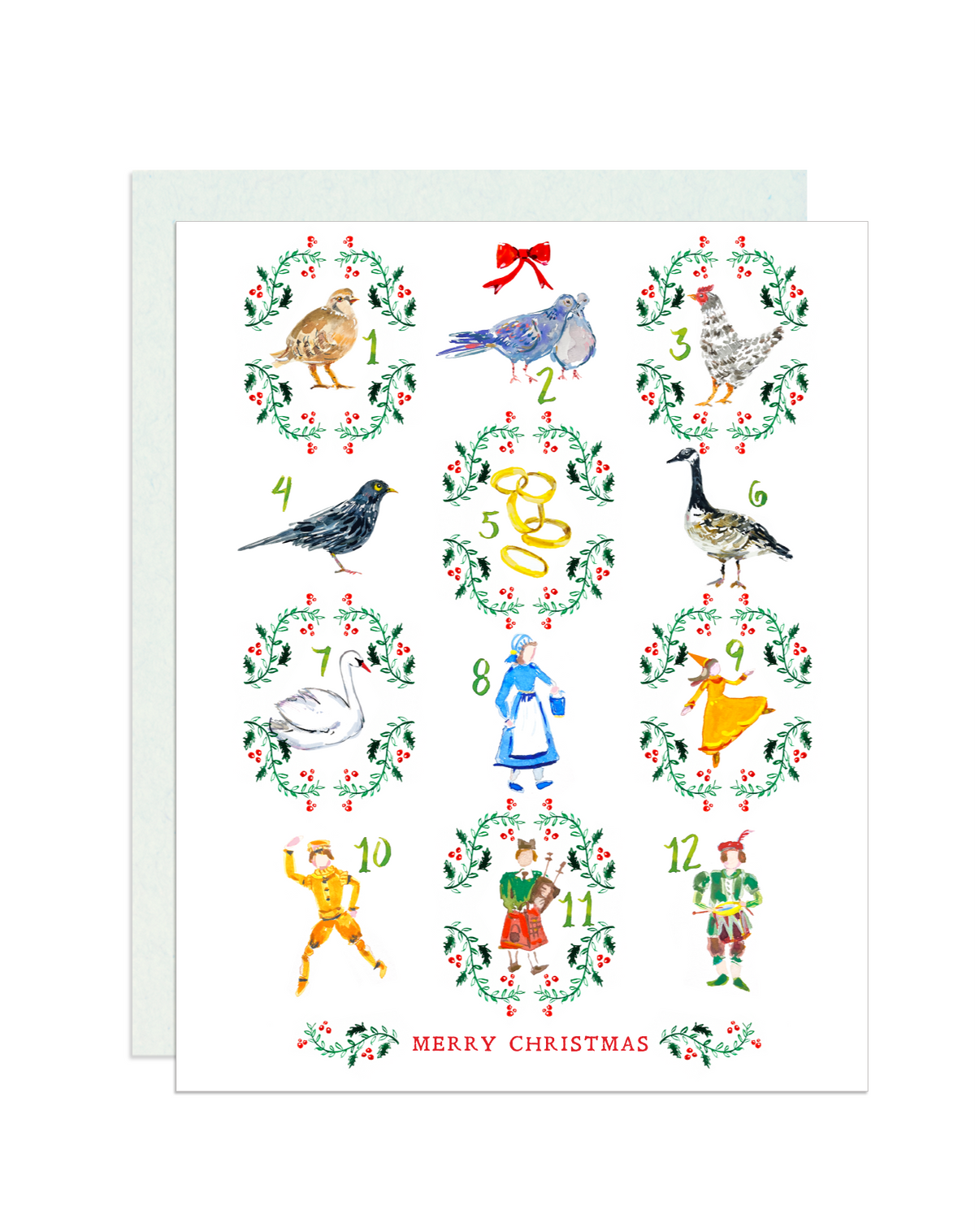 Merry Christmas, 12 Days Greeting Card