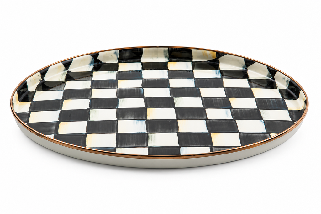 Courtly Check Round Tray
