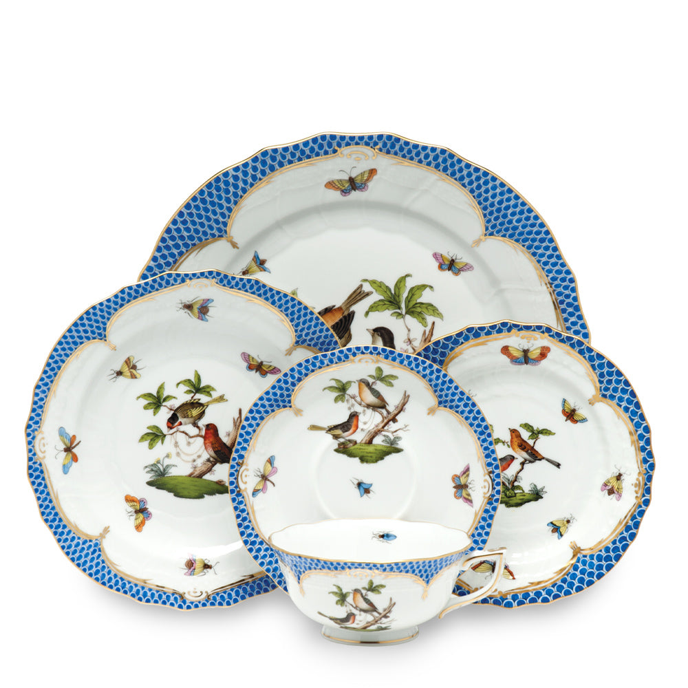 Rothschild Bird Blue Dinner Plate Motif 1