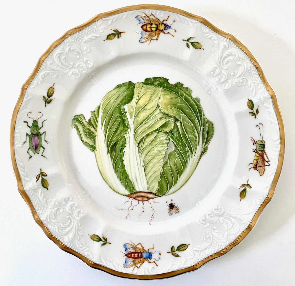 Antique Vegetables Salad Plate Lettuce