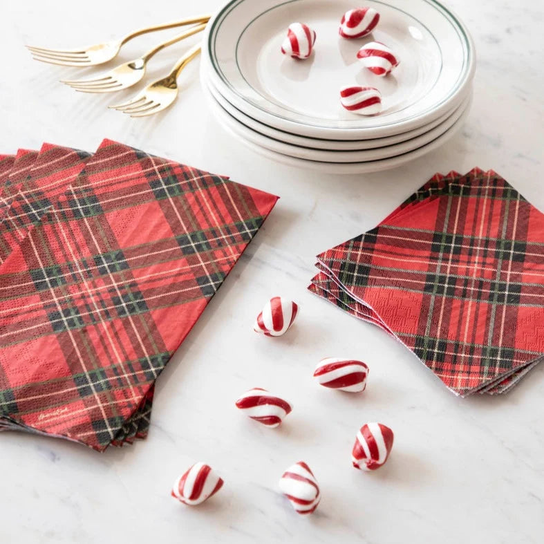 Guest Towel Red Plaid