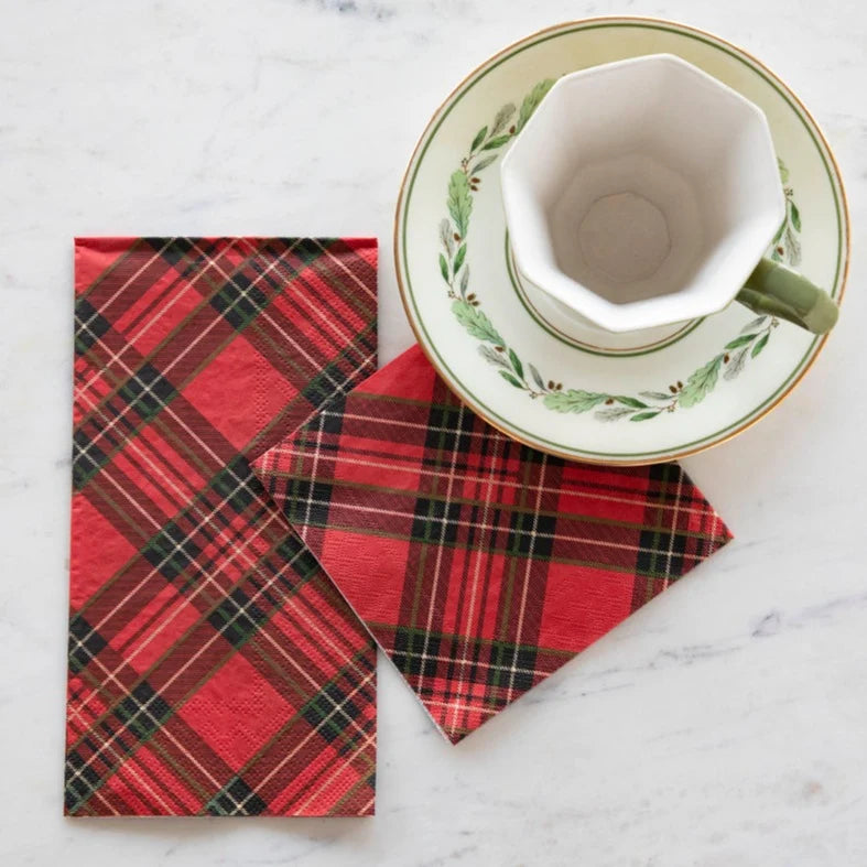 Guest Towel Red Plaid