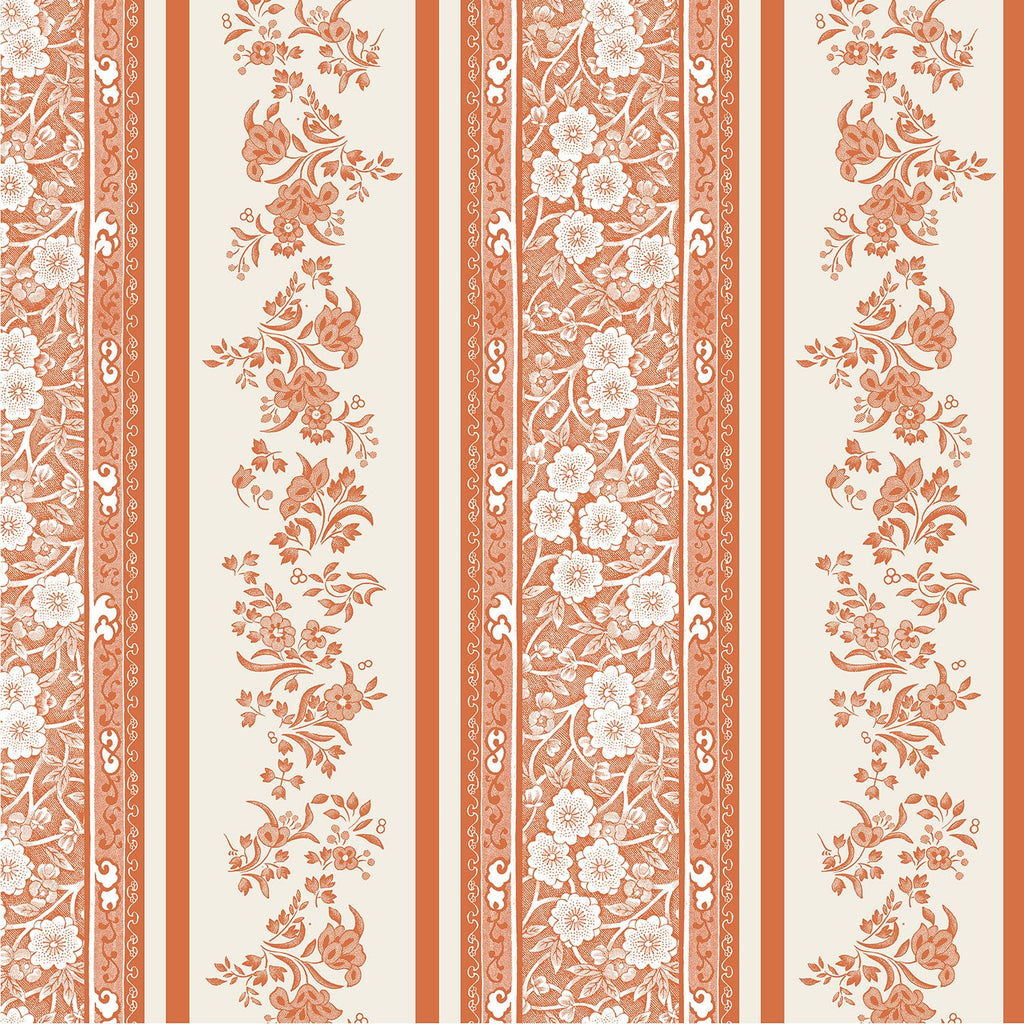 Pumpkin Burleigh Stripe Cocktail Napkin
