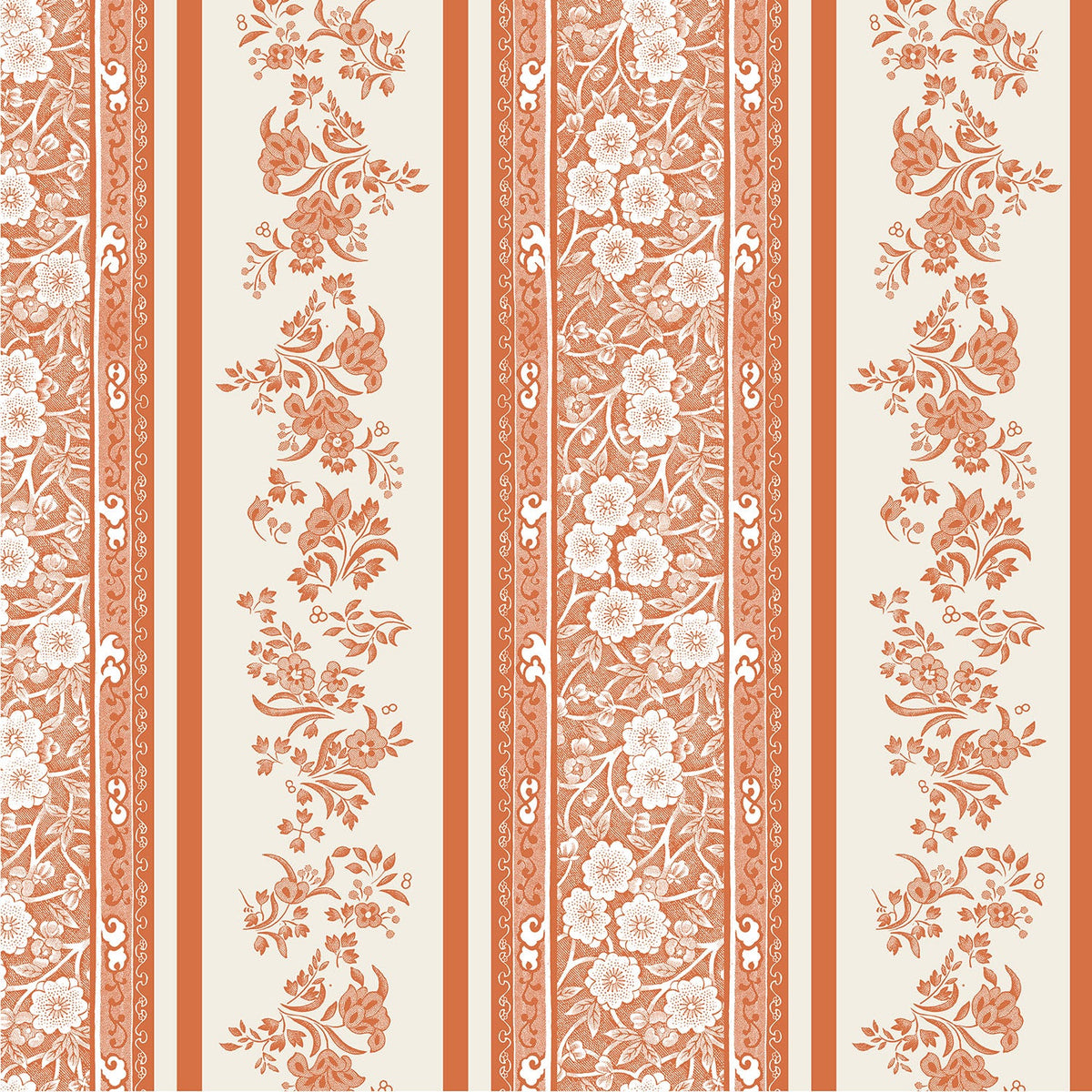 Pumpkin Burleigh Stripe Cocktail Napkin
