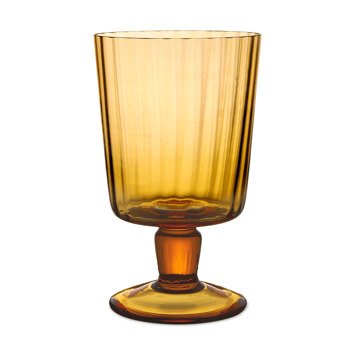 Lando Goblet Amber Pleat