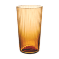 Lando Highball Glass Amber Pleat