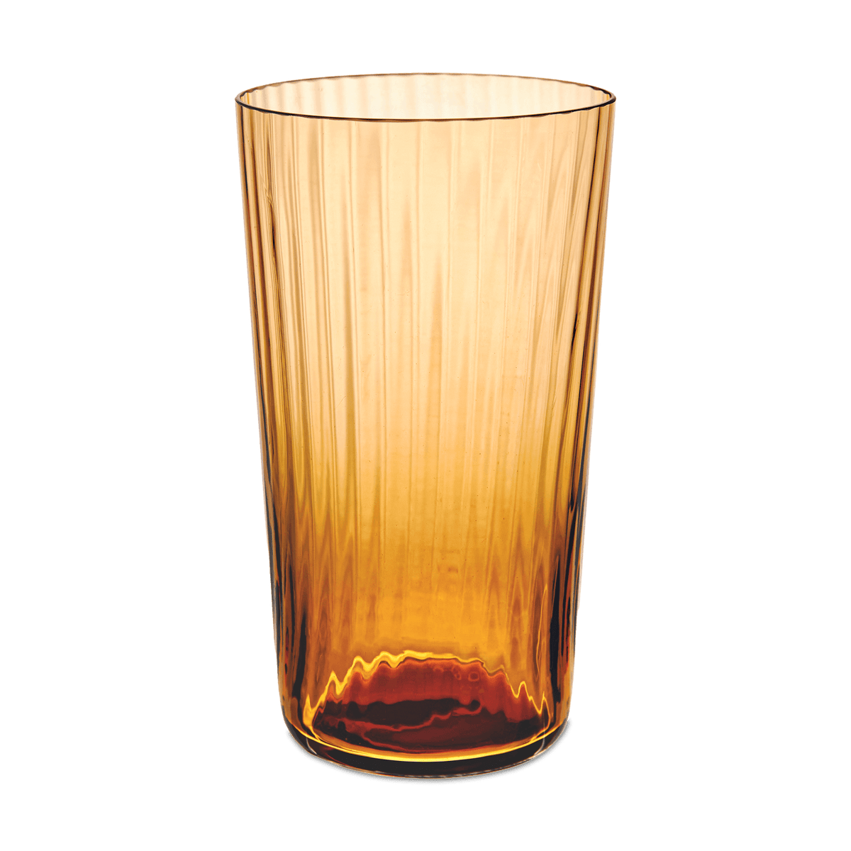 Lando Highball Glass Amber Pleat