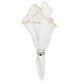 Lettuce Edge Napkin White/Flaxon