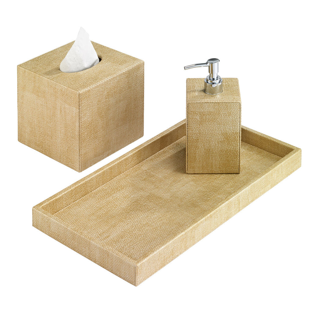 Luster Tissue Box in Gold