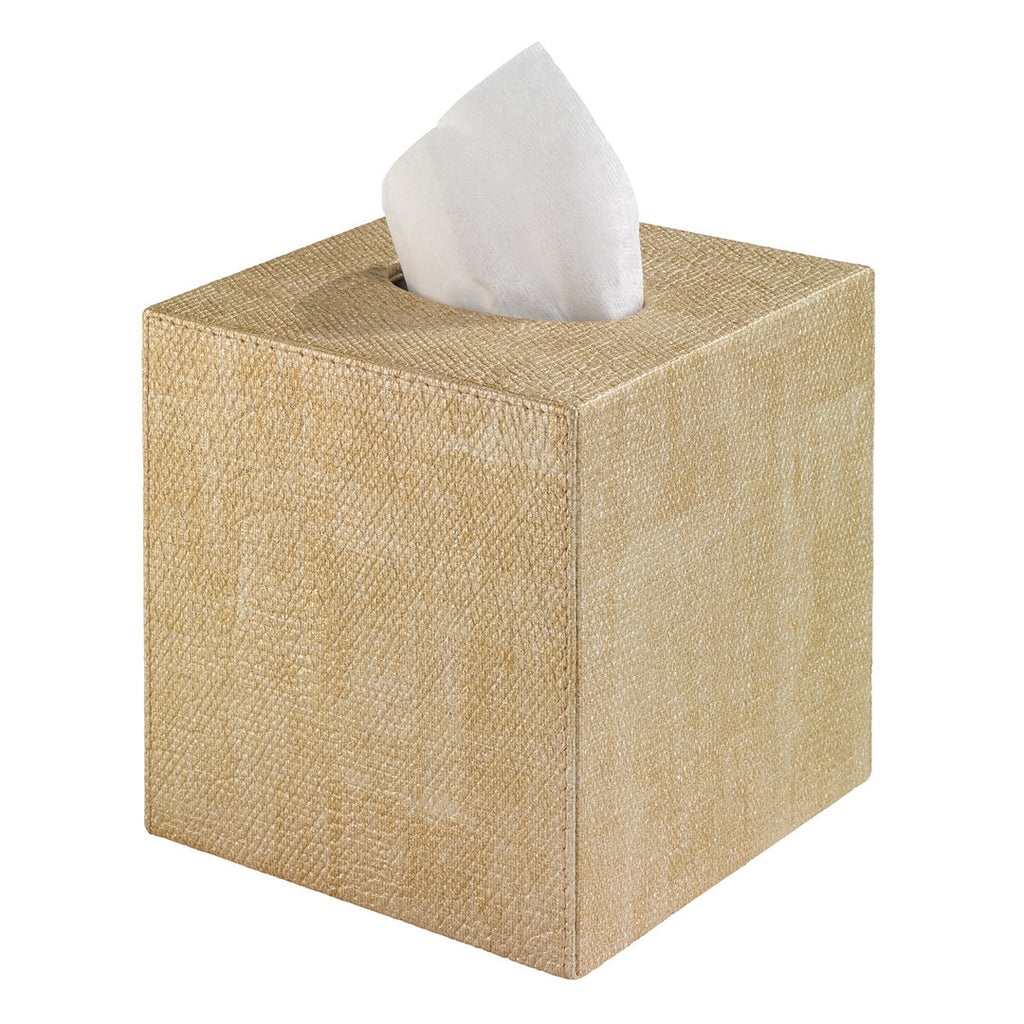 Luster Tissue Box in Gold