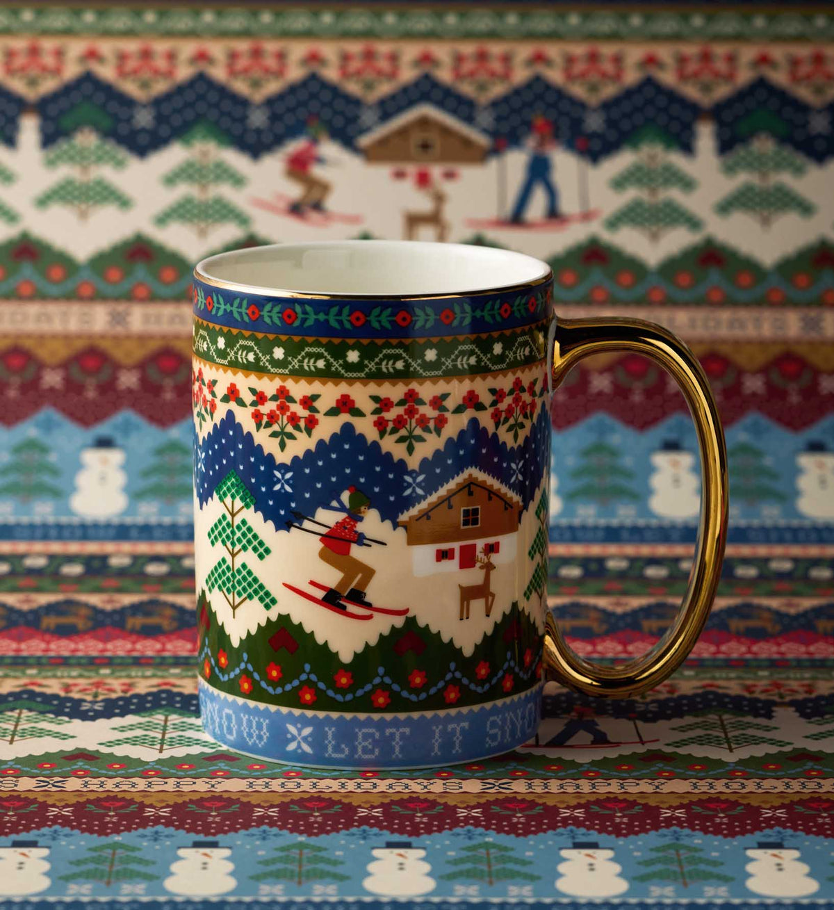 Ski Chalet Porcelain Mug