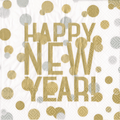 Confetti-Happy New Year White Napkin Box Cocktail