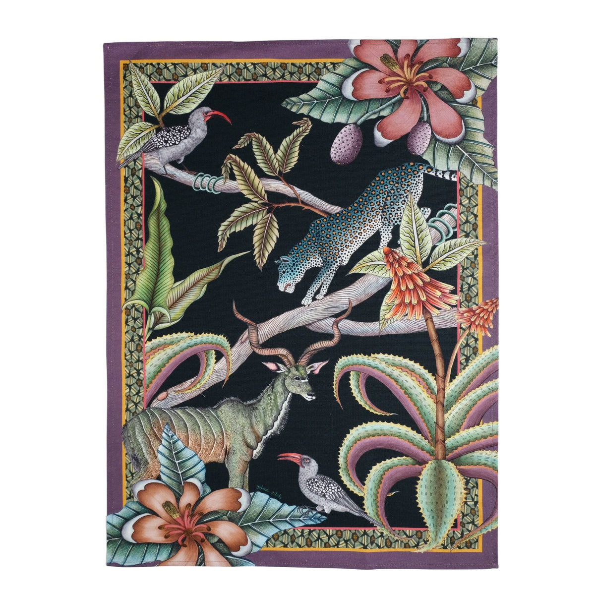 Pangolin Park Tea Towel Night