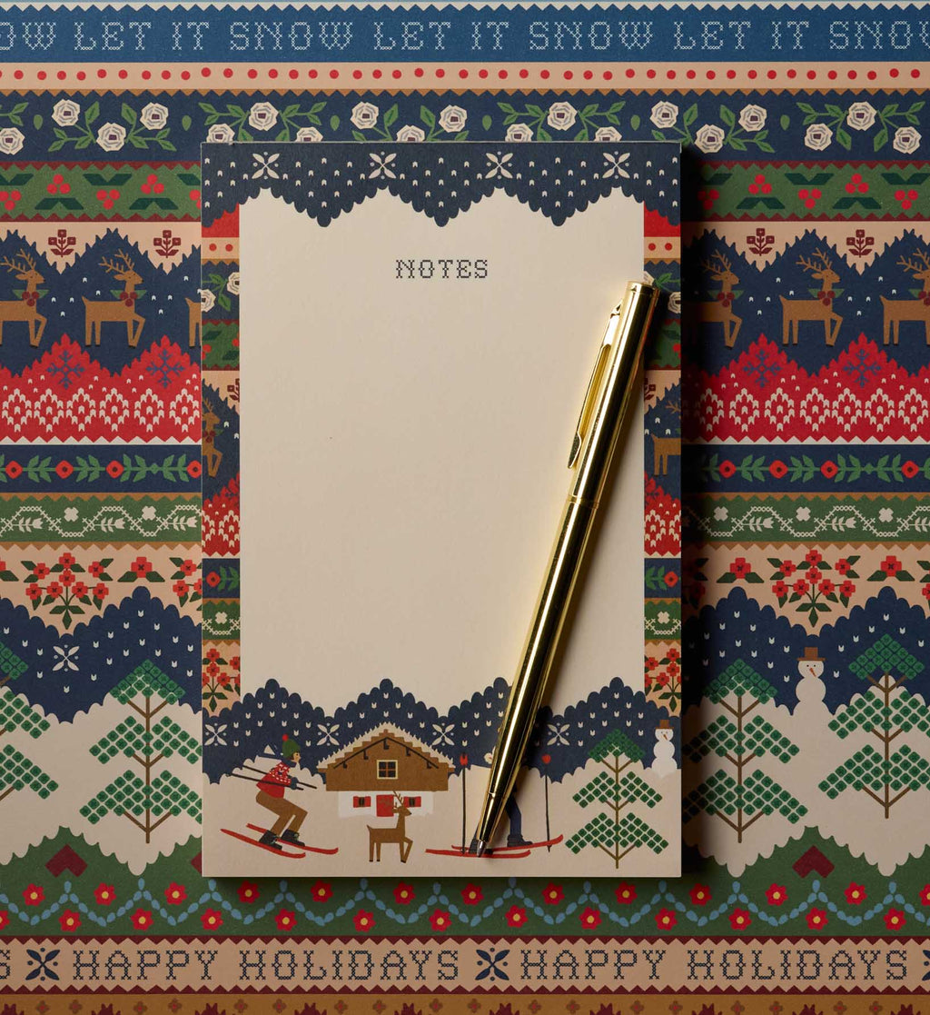 Ski Chalet Notepad