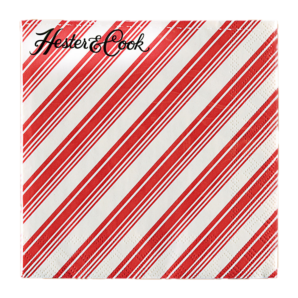 Cocktail Napkin Peppermint Stripe