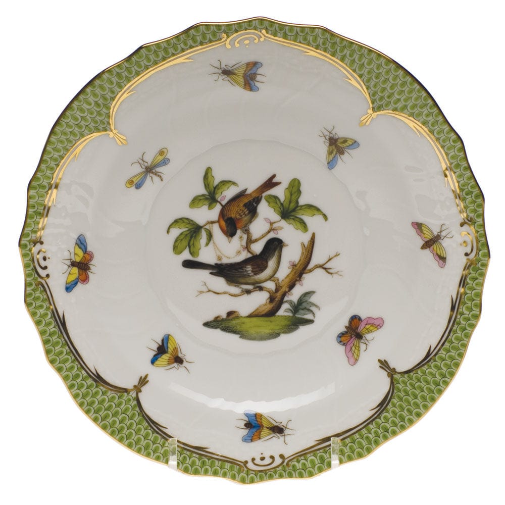 Rothschild Bird Green Salad Plate Motif 4