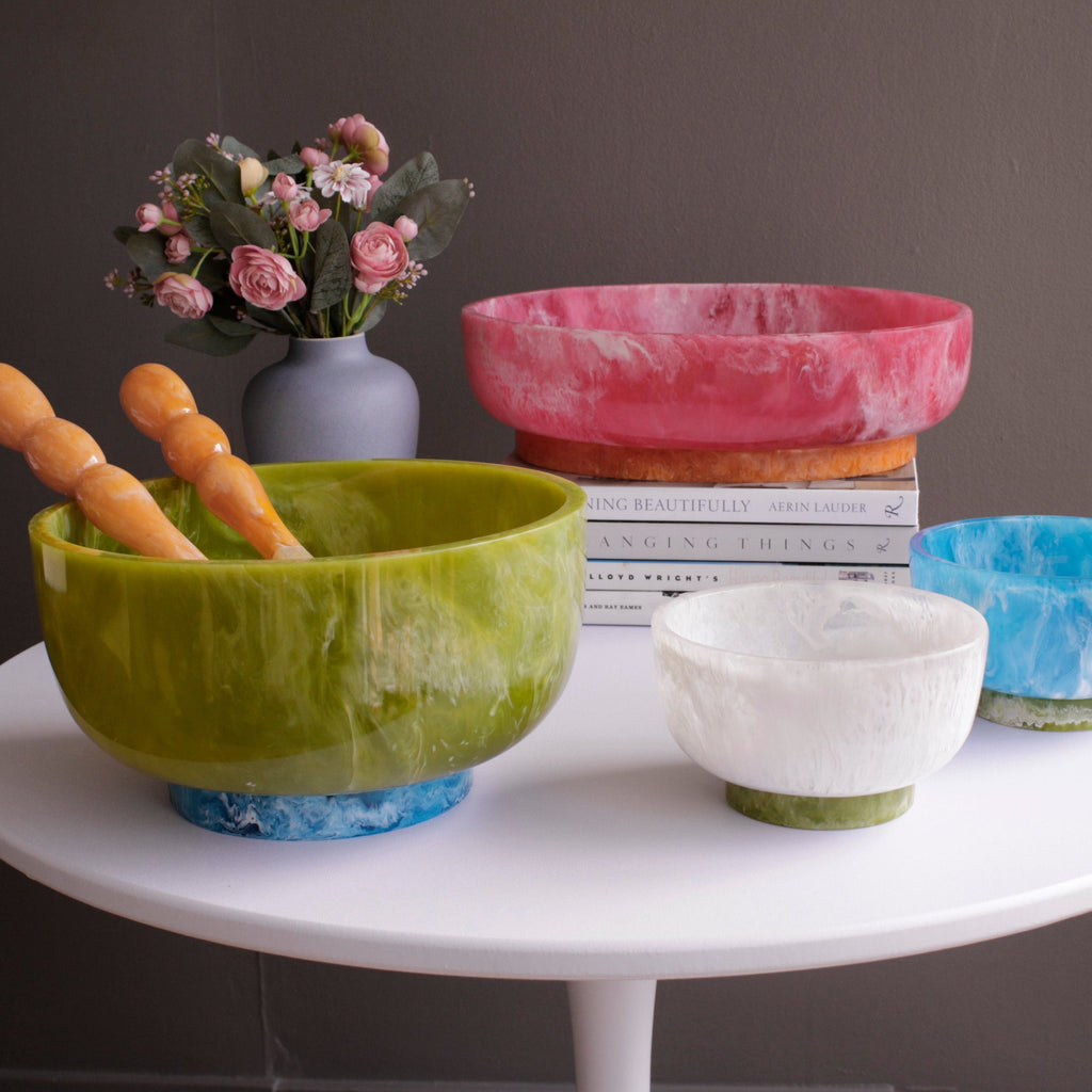 Rio Large Round Bowl Green & Blue