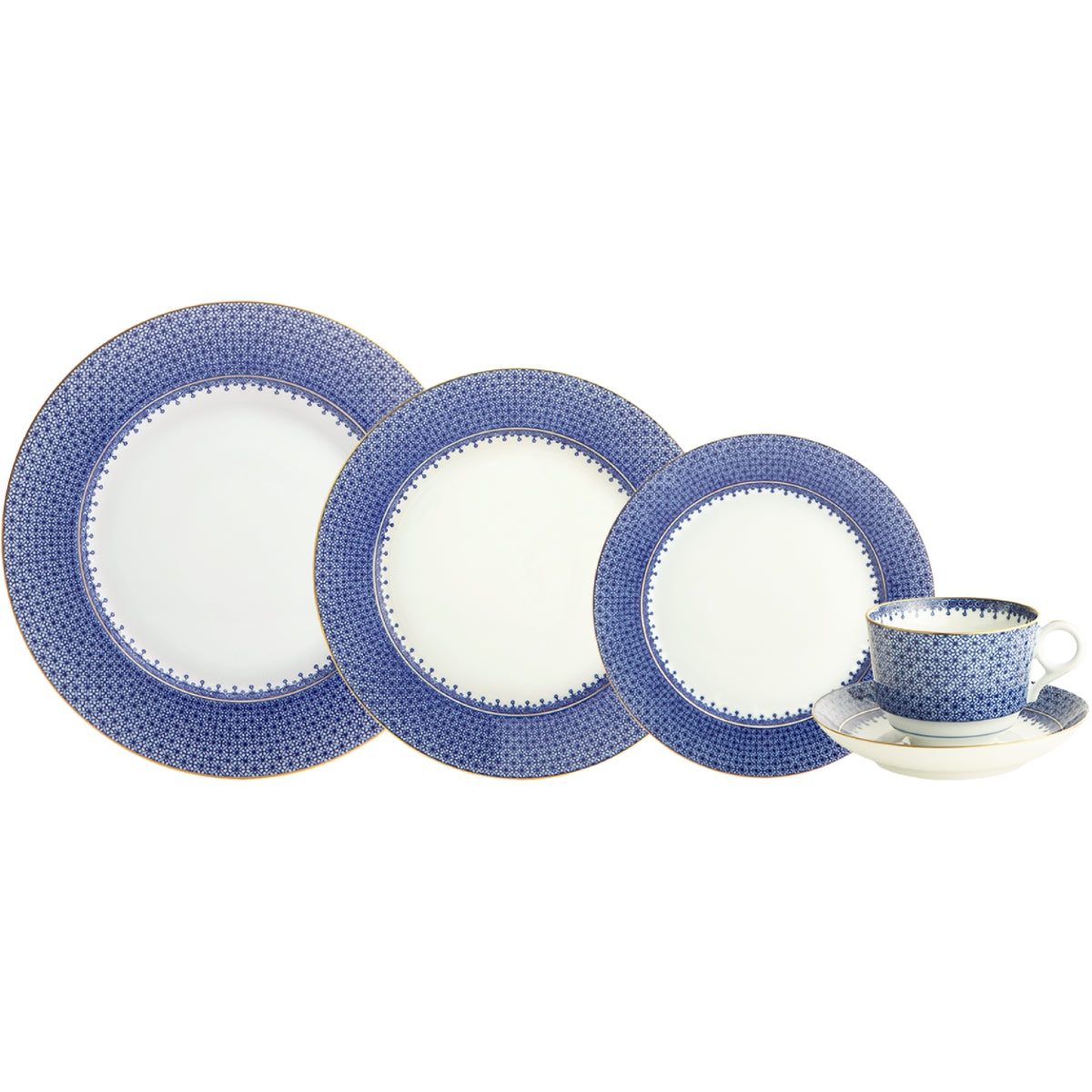 Blue Lace Dessert Plate