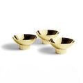 Striations Trio Bowl Set Gold