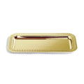 Striations Serving Tray Small Rectangle Gold