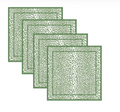 Leopard Napkin in Green & White