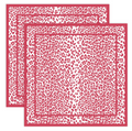 Leopard Napkin in Red & White