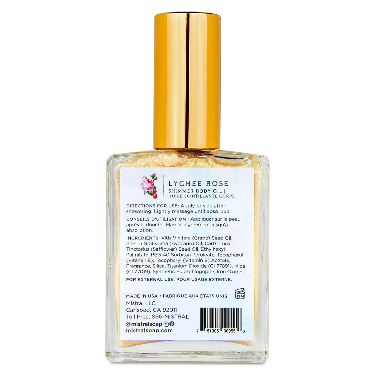 Luxe Shimmer Body Oil Lychee Rose
