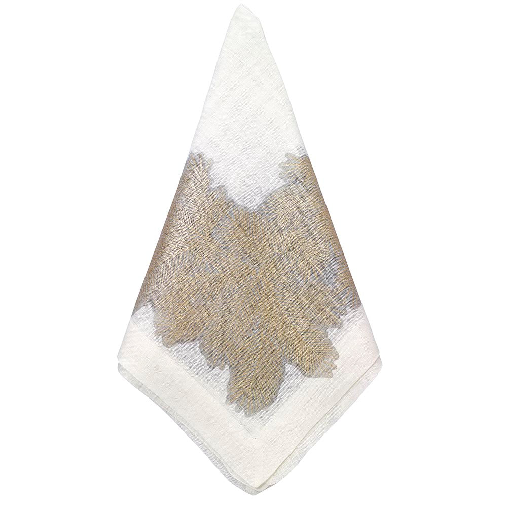 Spruce Metallic Napkin in Antique Gold